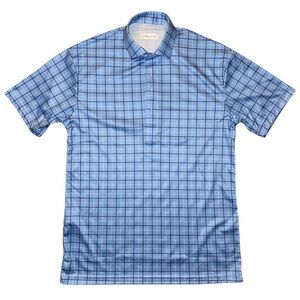 Classic Blue Checkered Polo Shirt